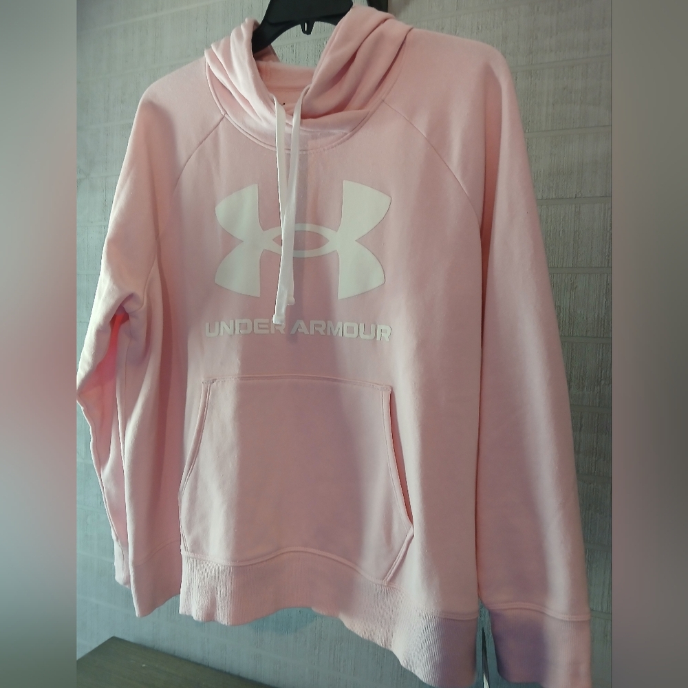 NWT Under Armour Women's 2X Pink Logo Hoodie   FF#348